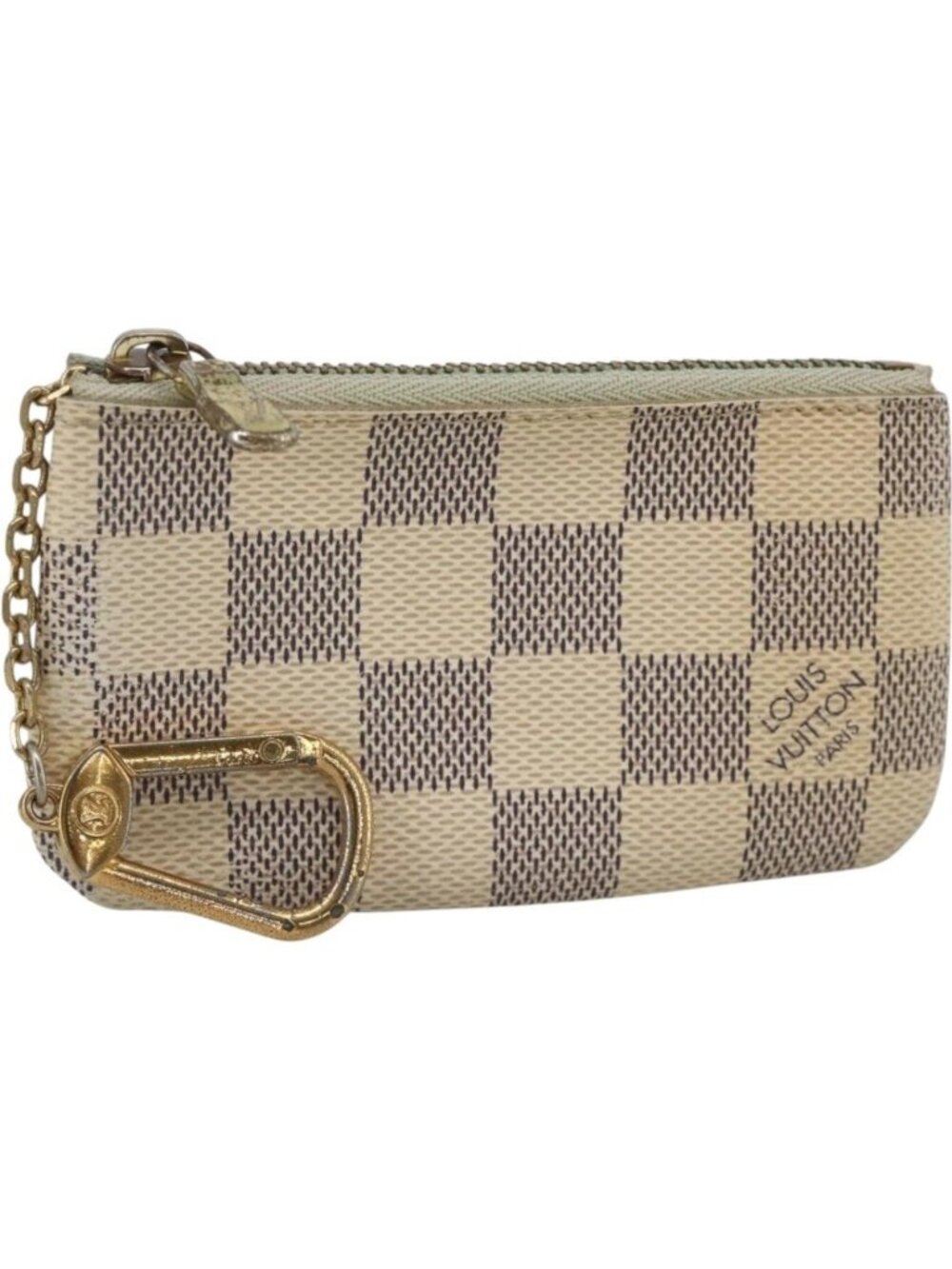 LOUIS VUITTON Damier Azur Pochette Cles Coin Purse N62659
